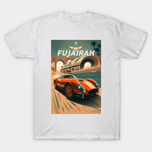 Fujairah UAE Supercar Vintage Travel Art Poster T-Shirt